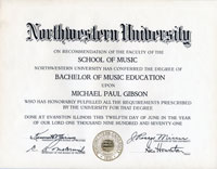 Bachelor Degree for Michael Paul Gibson